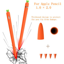 Load image into Gallery viewer, Cute Carrot Silicone Pencil Case For Apple Pencil 2/1 Case For iPad Tablet Touch Pen Stylus Cartoon Protective Sleeve Cover
